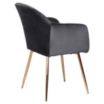 ΠΟΛΥΘΡΟΝΑΚΙ SAWYER ΒΕΛΟΥΔΟ ΓΚΡΙ ΜΕ ΧΡΥΣΑ ΠΟΔΙΑ HM8523.01 55Χ60Χ83Υ εκ. - Image 4