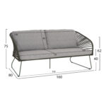 ΣΕΤ ΣΑΛΟΝΙ ΕΞ.ΧΩΡΟΥ 5ΤΜΧ VERMONT HM6504.07 ΜΕΤΑΛΛΟ-ΣΧΟΙΝΙ-ΓΥΑΛΙ--ΠΡΑΣΙΝΟ - Image 2