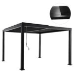 ΒΙΟΚΛΙΜΑΤΙΚΗ ΠΕΡΓΚΟΛΑ ΑΛΟΥΜΙΝΙΟΥ PREMIUM FRANIO HM6609.01 ΜΑΥΡΟ 300x300x240Υ