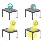 ΒΙΟΚΛΙΜΑΤΙΚΗ ΠΕΡΓΚΟΛΑ ΑΛΟΥΜΙΝΙΟΥ PREMIUM FRANIO HM6609.01 ΜΑΥΡΟ 300x300x240Υ - Image 4