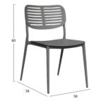 ΚΑΡΕΚΛΑ ΤΡΑΠΕΖΑΡΙΑΣ HILLIARD HM6645.01 ΑΛΟΥΜΙΝΙΟ ΓΚΡΙ 44.5x58x80Υεκ - Image 2