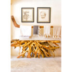 ΚΟΝΣΟΛΑ HM9369 ΑΠΟ ΜΑΣΙΦ ΞΥΛΟ ΤEAK ΦΥΣΙΚΟ 120Χ40Χ70Y EK. - Image 3