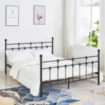 ΚΡΕΒΑΤΙ ΜΕΤΑΛΛΙΚΟ KAMIL 150x200 εκ. ΜΑΥΡΟ ΧΡΩΜΑ HM575.01