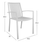 ΠΟΛΥΘΡΟΝΑ ΑΛΟΥΜΙΝΙΟΥ BRONCA HM5130.01 ΛΕΥΚΗ 54,2x59x83,5Υεκ. - Image 2