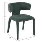 ΠΟΛΥΘΡΟΝΑ ΤΡΑΠΕΖΑΡΙΑΣ BIEN HM18361.04 ΠΡΑΣΙΝΟ ΥΦΑΣΜΑ 49,5x55,5x76Υεκ. - Image 2