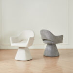 ΠΟΛΥΘΡΟΝΑ ΤΡΑΠΕΖΑΡΙΑΣ ΠΕΡΙΣΤΡΕΦΟΜΕΝΗ SIMA HM18360.01 ΓΚΡΙ ΥΦΑΣΜΑ 64x61x84,5Υεκ - Image 2