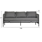 ΣΕΤ ΣΑΛΟΝΙ 4ΤΜΧ SONDRA HM6251.01 ΑΛΟΥΜΙΝΙΟ-ΣΧΟΙΝΙ-ΜΑΞΙΛΑΡΙΑ ΣΕ ΓΚΡΙ - Image 2