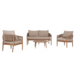 ΣΕΤ ΣΑΛΟΝΙ ΕΞ.ΧΩΡΟΥ 4ΤΜΧ KANU HM6416 ΞΥΛΟ ΑΚΑΚΙΑΣ-ΜΕΤΑΛΛΟ-ΣΧΟΙΝΙ -- ΜΠΕΖ