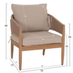 ΣΕΤ ΣΑΛΟΝΙ ΕΞ.ΧΩΡΟΥ 4ΤΜΧ KANU HM6416 ΞΥΛΟ ΑΚΑΚΙΑΣ-ΜΕΤΑΛΛΟ-ΣΧΟΙΝΙ -- ΜΠΕΖ - Image 3