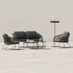 ΣΕΤ ΣΑΛΟΝΙ ΕΞ.ΧΩΡΟΥ 5ΤΜΧ VERMONT HM6504.01 ΜΕΤΑΛΛΟ-ΣΧΟΙΝΙ-ΓΥΑΛΙ--ΓΚΡΙ - Image 2