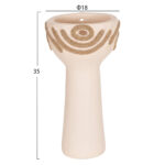 ΕΠΙΤΡΑΠΕΖΙΟ ΔΙΑΚΟΣΜΗΤΙΚΟ DEAN HM4679.02 ΚΡΕΜ ΤΕΡΑΚΟΤΑ & ΣΧΟΙΝΙ AGEL Φ18x35Υεκ - Image 2