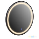 ΚΑΘΡΕΠΤΗΣ ΤΟΙΧΟΥ ΣΤΡΟΓΓΥΛΟΣ IMAGE HM9579.01 ΑΛΟΥΜΙΝΙΟ ΣΕ ΜΑΥΡΟ-ΦΩΤΙΣΜΟΣ LED Φ60x3εκ.