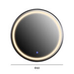 ΚΑΘΡΕΠΤΗΣ ΤΟΙΧΟΥ ΣΤΡΟΓΓΥΛΟΣ IMAGE HM9579.01 ΑΛΟΥΜΙΝΙΟ ΣΕ ΜΑΥΡΟ-ΦΩΤΙΣΜΟΣ LED Φ60x3εκ. - Image 2