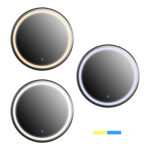 ΚΑΘΡΕΠΤΗΣ ΤΟΙΧΟΥ ΣΤΡΟΓΓΥΛΟΣ IMAGE HM9579.01 ΑΛΟΥΜΙΝΙΟ ΣΕ ΜΑΥΡΟ-ΦΩΤΙΣΜΟΣ LED Φ60x3εκ. - Image 3