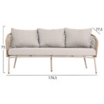 ΣΕΤ ΣΑΛΟΝΙ ΕΞ.ΧΩΡΟΥ 5Θ ELOWEN HM6508.02 ΑΛΟΥΜΙΝΙΟ-ΣΧΟΙΝΙ ΜΠΕΖ--ΜΑΞΙΛΑΡΙΑ ΓΚΡΙ - Image 2