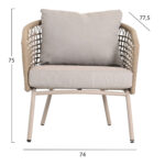 ΣΕΤ ΣΑΛΟΝΙ ΕΞ.ΧΩΡΟΥ 5Θ ELOWEN HM6508.02 ΑΛΟΥΜΙΝΙΟ-ΣΧΟΙΝΙ ΜΠΕΖ--ΜΑΞΙΛΑΡΙΑ ΓΚΡΙ - Image 3