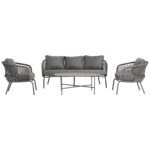 ΣΕΤ ΣΑΛΟΝΙ ΕΞ.ΧΩΡΟΥ 5Θ ELOWEN HM6508.01 ΑΛΟΥΜΙΝΙΟ-ΣΧΟΙΝΙ-ΜΑΞΙΛΑΡΙΑ-- ΓΚΡΙ