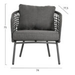 ΣΕΤ ΣΑΛΟΝΙ ΕΞ.ΧΩΡΟΥ 5Θ ELOWEN HM6508.01 ΑΛΟΥΜΙΝΙΟ-ΣΧΟΙΝΙ-ΜΑΞΙΛΑΡΙΑ-- ΓΚΡΙ - Image 3