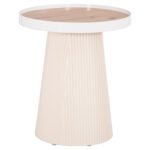 ΤΡΑΠΕΖΑΚΙ ΒΟΗΘΗΤΙΚΟ DENTON HM18023.02 MDF TOP ΦΥΣΙΚΟ ΞΥΛΟΥ-ΒΑΣΗ ΛΕΥΚΗ Φ45x51,5Υεκ. - Image 3