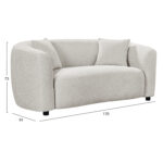 ΚΑΝΑΠΕΣ 2-ΘΕΣΙΟΣ NORD HM3322.02 ΑΝΟΙΧΤΟ ΜΠΕΖ ΥΦΑΣΜΑ 170x91x75Υεκ. - Image 2