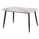 ΤΡΑΠΕΖΙ RAVEN HM9854.04 ΚΕΡΑΜΙΚΟ TOP ΜΕ ΟΨΗ ΜΑΡΜΑΡΟΥ τ.CALACATTA 120x70x73Υεκ. - Image 4